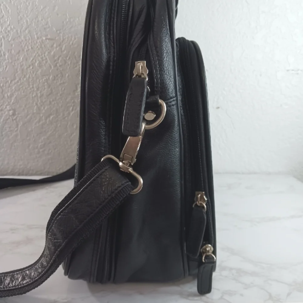 Black Leather Men's Bag